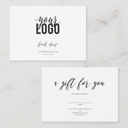 Carte De Visite Un cadeau pour vous (Devant / Derrière)