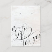 Carte De Visite Un cadeau pour vous ajouter logo Bois blanc Écran  (Devant)