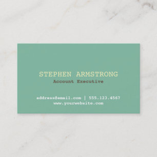 Carte De Visite Un cadre professionnel turquoise et moderne
