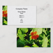 Carte De Visite Un Capucine Orange - Finition Platine (Devant / Derrière)