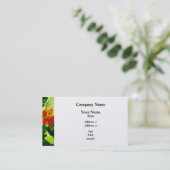 Carte De Visite Un Capucine Orange - Finition Platine (Debout devant)