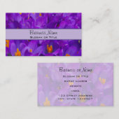 Carte De Visite Un champ de crocus violets (Devant / Derrière)