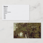 Carte De Visite Un chemin boisé (Devant / Derrière)