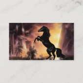 Carte De Visite Un cheval de Stallion friésien (Dos)