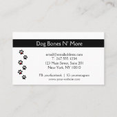 Carte De Visite Un chien gastronomique personnalisé Traite Le Comm (Dos)
