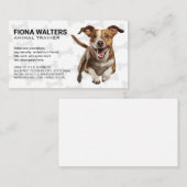 Carte De Visite Un chien joyeux qui court (Devant / Derrière)