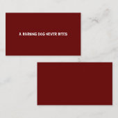 Carte De Visite Un chien qui aboie ne mord jamais (Devant / Derrière)