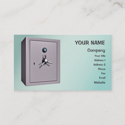 Carte De Visite Un "coffre-fort" (Devant)