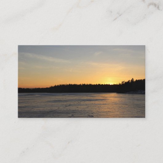 Carte De Visite Un coucher du soleil gelé (Devant)