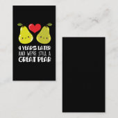 Carte De Visite Un couple marié à l'occasion du 4e anniversaire de (Devant / Derrière)