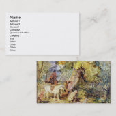 Carte De Visite Un croquis pour des "forestiers égrappant des (Devant / Derrière)