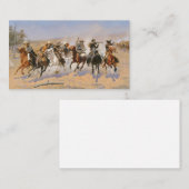 Carte De Visite Un Dash Pour Le Bois Par Frederick Remington (Devant / Derrière)