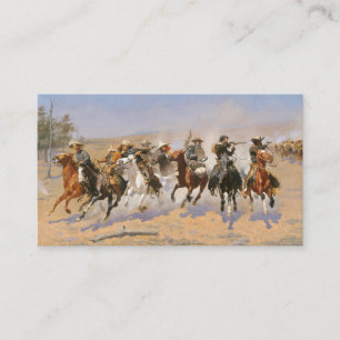 Carte De Visite Un Dash Pour Le Bois Par Frederick Remington
