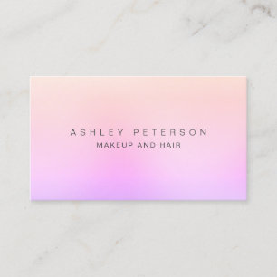 Carte De Visite Un dégradé de corail rose pastel moderne