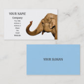 Carte De Visite Un éléphant agitant (Devant / Derrière)