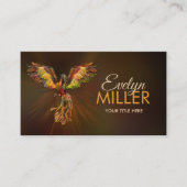 Carte De Visite Un feu mythique augmente Phoenix Bird (Devant)