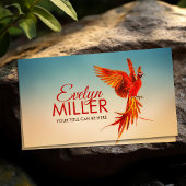 Carte De Visite Un feu mythique augmente Phoenix Bird