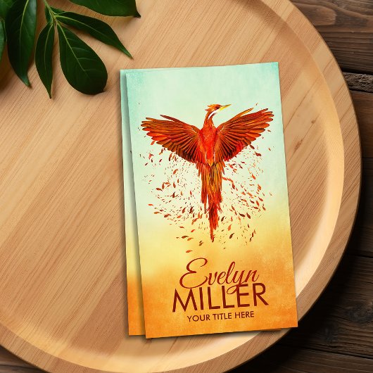 Carte De Visite Un feu mythique augmente Phoenix Bird