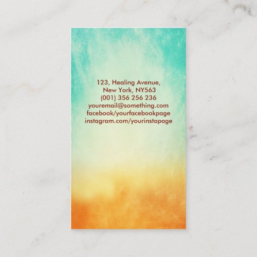 Carte De Visite Un feu mythique augmente Phoenix Bird (Dos)