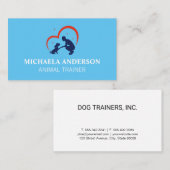 Carte De Visite Un formateur travaille avec un chiot (Devant / Derrière)