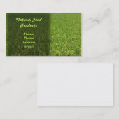 Carte De Visite Un gisement vert luxuriant de riz (Devant / Derrière)