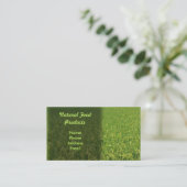 Carte De Visite Un gisement vert luxuriant de riz (Debout devant)