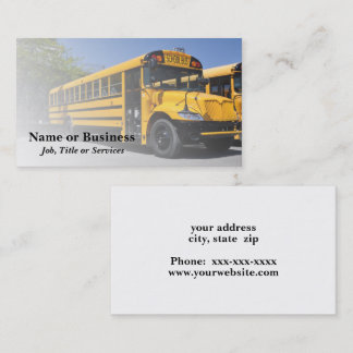 Carte De Visite un grand autobus scolaire jaune