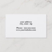 Carte De Visite un grand autobus scolaire jaune (Dos)