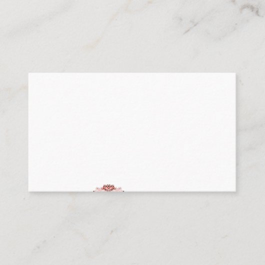 Carte De Visite Un graphique rouge vibrant présente une flore créa (Devant)