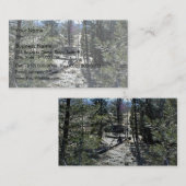 Carte De Visite Un homme assis sur une bûche dans une forêt (Devant / Derrière)