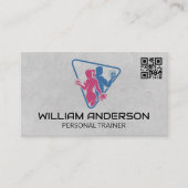 Carte De Visite Un homme et une femme qui travaillent | Code QR (Devant)