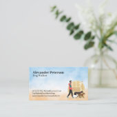 Carte De Visite Un homme marche plusieurs chiens dans le parc (Debout devant)