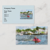 Carte De Visite Un homme sur Jet Ski Tuckerton (Devant / Derrière)