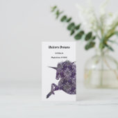 Carte De Visite Un Joli Boho Violet Unicorn (Debout devant)
