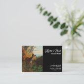 Carte De Visite Un Joli Cerf Dans La Chasse Forestière (Debout devant)