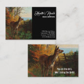 Carte De Visite Un Joli Cerf Dans La Chasse Forestière (Devant / Derrière)