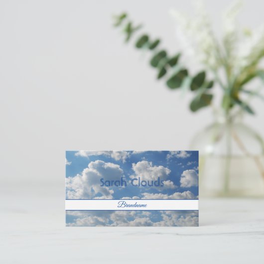 Carte De Visite Un joli ciel bleu nuage d'élégance spirituelle bra (Debout devant)