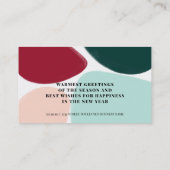 Carte De Visite Un joyeux et brillant souhait d'entreprise moderne (Dos)