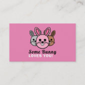 Carte De Visite Un lapin vous aime, billet de fête de la Saint Val (Devant)