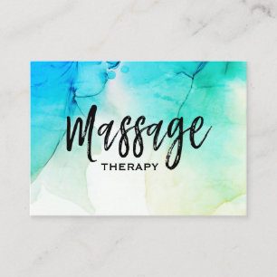 Carte De Visite *~* Un massothérapeute Massage Thérapie Aquarelle