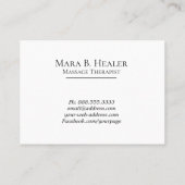 Carte De Visite ** Un massothérapeute Thérapie Massage Aquarelle (Dos)