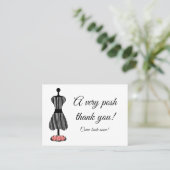 Carte De Visite Un Merci snob (Debout devant)