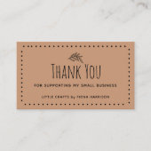 Carte De Visite Un Merci Terre Pour Aider Ma Petite Entreprise (Devant)