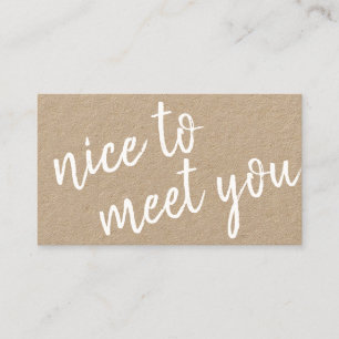 Carte De Visite Un minimaliste élégant pour vous saluer Kraft