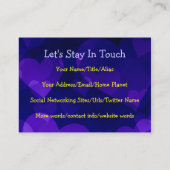 Carte De Visite Un monde (Dos)