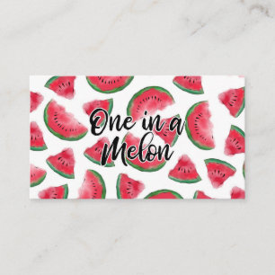 Carte De Visite Un Motif d'aquarelle de melon