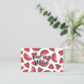 Carte De Visite Un Motif d'aquarelle de melon (Debout devant)