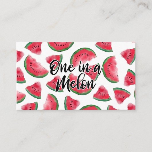 Carte De Visite Un Motif d'aquarelle de melon (Devant)