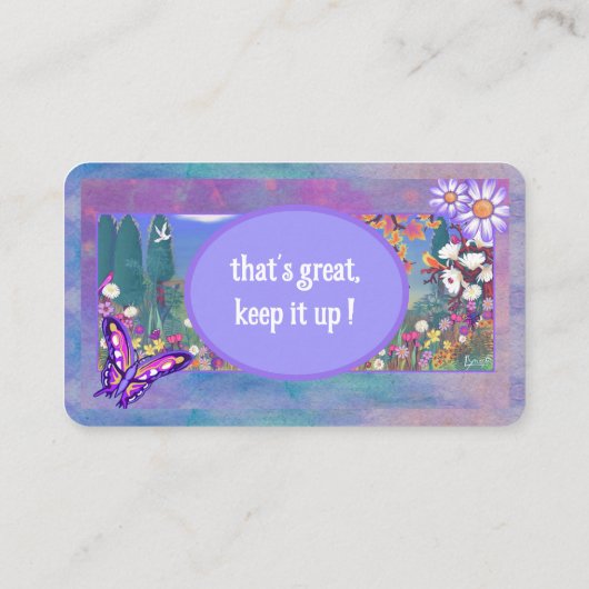 Carte De Visite un paradis mauve (Dos)