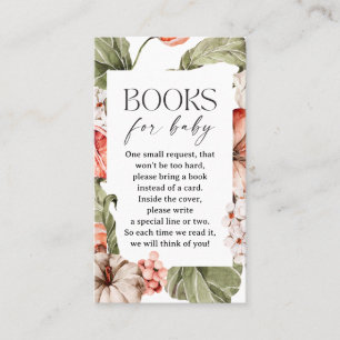 Carte De Visite Un petit Baby shower Citrouille livres pour bébé